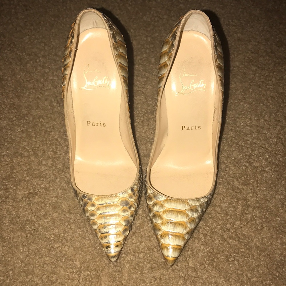 Christian Louboutin so Kate Python skin